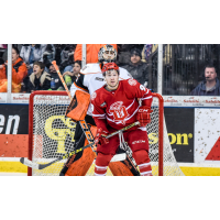 Omaha Lancers Defend against the Dubuque Fighting Saints
