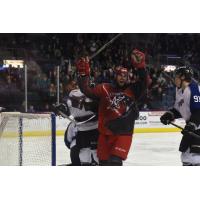 Allen Americans LW Juston Cournall Celebrates a Goal vs. the Wichita Thunder