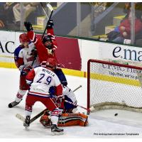 Johnstown Tomahawks Celebrate a Goal vs. the Aston Rebels