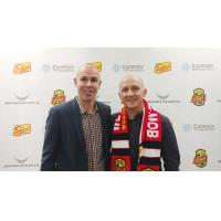Western New York Flash Vice President Aaran Lines and Coach Paul Riley (Right)