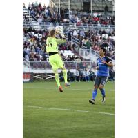 Sacramento Republic FC goalkeeper Evan Newton Makes a Save vs. the San Jose Earthquakes