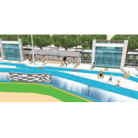 Frisco RoughRiders Outfield Lazy River Rendering View