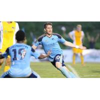 FC Edmonton Midfielder Jason Plumhoff with the Harrisburg City Islanders