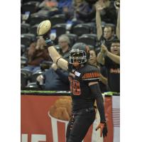 Spokane Empire Wide Receiver Justin Helwege Celebrates a Touchdown