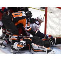 Lehigh Valley Phantoms Scramble to Keep the Hartford Wolf Pack from Scoring
