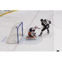 Cody Wydo of the Wheeling Nailers Scores vs. the Reading Royals