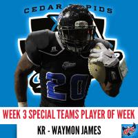 Cedar Rapids Titans KR Waymon James