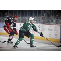 Chicago Wolves LW Yannick Veilleux Chases down the Puck vs. the Grand Rapids Griffins