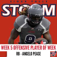 Sioux Falls Storm RB Angelo Pease