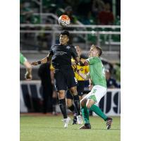 Colorado Springs Switchbacks FC Goes High for a Ball vs. OKC Energy FC