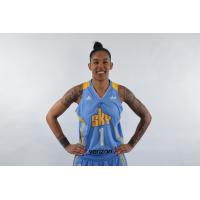 Tamera Young of the Chicago Sky Models the Team's Blue Uniform