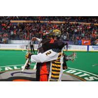 Jerome Thompson with the Buffalo Bandits and Miles Thompson with the Georgia Swarm