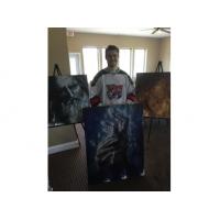 Mike Wills with Some of his Art