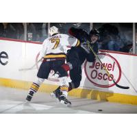 Chicago Wolves D Peter Harrold Delivers a Hit vs. the Lake Erie Monsters