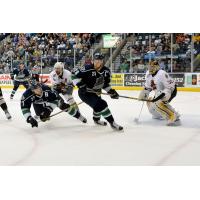 Florida Everblades Set up their Attack vs. the Atlanta Gladiators