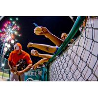 Bakersfield Blaze Sign Autographs after a Game