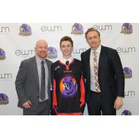 Youngstown Phantoms Tender, Forward Max Ellis with Team Officials