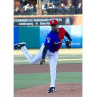 New Hampshire Fisher Cats RHP Luis Santos in Bipartisan Jersey
