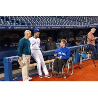 Jonathan Hodgson with Blue Jays player Dalton Pompey and Broadcaster Jerry Howarth (left)