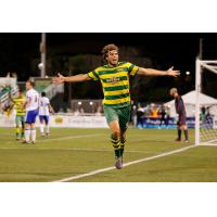 Tampa Bay Rowdies Celebrate a Goal vs. FC Edmonton