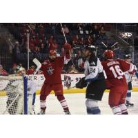 Allen Americans Celebrate a Goal vs. the Idaho Steelheads