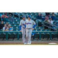 Midland RockHounds Right Fielder Brett Vertigan on Base