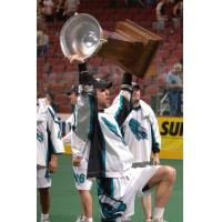 Chris Schiller Celebrates a Championship with the Rochester Knighthawks