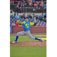 Lexington Legends Pitcher Foster Griffin in American Pharoah Jersey