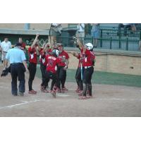 Veronica Wootson Crosses the Plate for the Akron Racers