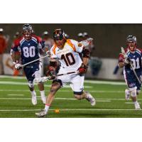 Eric O'Brien of the Atlanta Blaze Eyes the Ball vs. the Boston Cannons