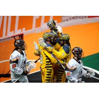 Georgia Swarm Celebrate vs. the New England Black Wolves