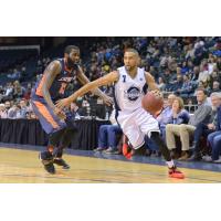 Halifax Hurricanes Guard Justin Johnson Drives by the Island Storm