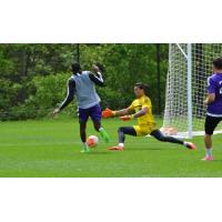Louisville City FC Goalkeeper Greg Ranjitsingh in Training
