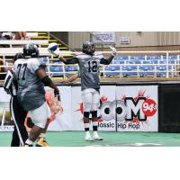 Duke City Gladiators WR Sedrick Johnson Celebrates a Touchdown