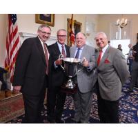 Baltimore Blast Owner Ed Hale (Second from Left) with the MASL Championship Trophy