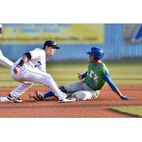 Lexington Legends Shortstop Marten Gasparini Slides into Second