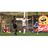 Sky Blue FC Midfielder Kelly Conheeney Celebrates the Game's Lone Goal vs. the Boston Breakers