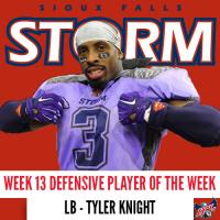 Sioux Falls Storm Linebacker Tyler Knight