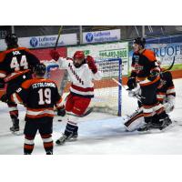 Casey Pierro-Zabotel of the Allen Americans Celebrates vs. the Fort Wayne Komets