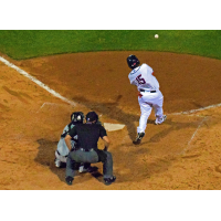 Brian Goodwin of the Syracuse Chiefs at the Plate