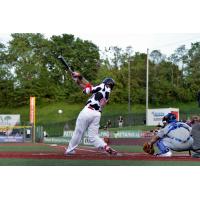 Andrew Godbold of the Florence Freedom Sends a Liner toward First