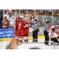 Allen Americans Celebrate vs. the Fort Wayne Komets