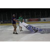 Tri-City Storm being Removed from the Ice at Viaero Center