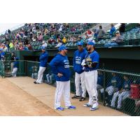 Sioux Falls Canaries in Front of their Dugout