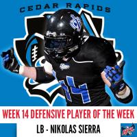 Cedar Rapids Titans LB Nikolas Sierra