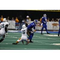 The Arizona Rattlers Make a Tackle on the Tampa Bay Storm