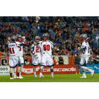 Boston Cannons Celebrate a Goal vs. the Denver Outlaws