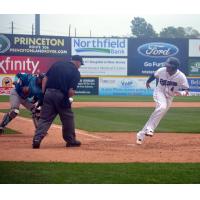 Somerset Patriots Catcher Yovan Gonzalez Scores