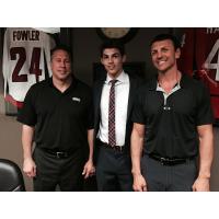 Windsor Spitfires GM Warren Rychel, Chris Playfair, Head Coach Rocky Thompson