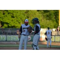 Green Bay Bullfrogs Pitcher Austin Hancock and Catcher Colton Onstott